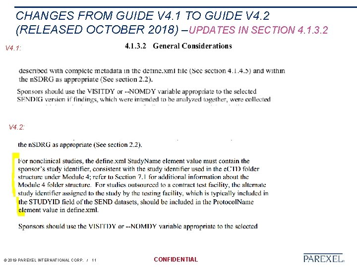CHANGES FROM GUIDE V 4. 1 TO GUIDE V 4. 2 (RELEASED OCTOBER 2018)