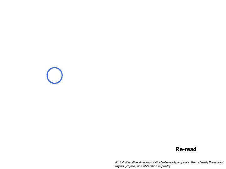 Re-read RL 3. 4 Narrative Analysis of Grade-Level-Appropriate Text: Identify the use of rhythm, Re-read RL 3. 4 Narrative Analysis of Grade-Level-Appropriate Text: Identify the use of rhythm,