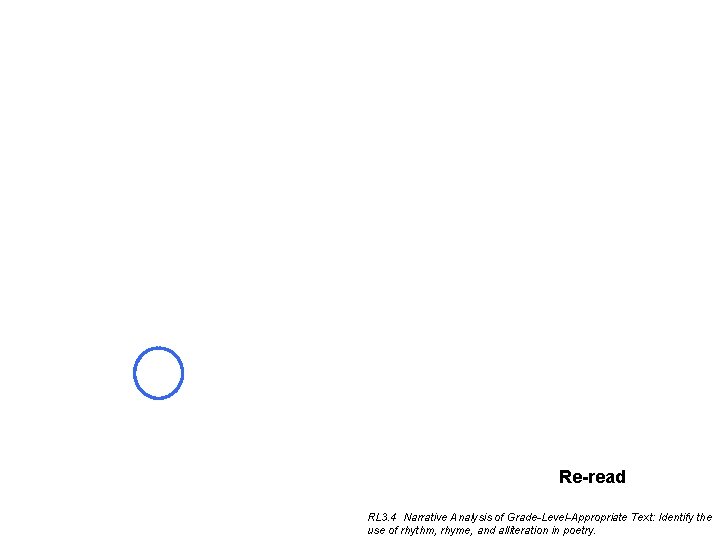 Re-read RL 3. 4 Narrative Analysis of Grade-Level-Appropriate Text: Identify the use of rhythm, Re-read RL 3. 4 Narrative Analysis of Grade-Level-Appropriate Text: Identify the use of rhythm,