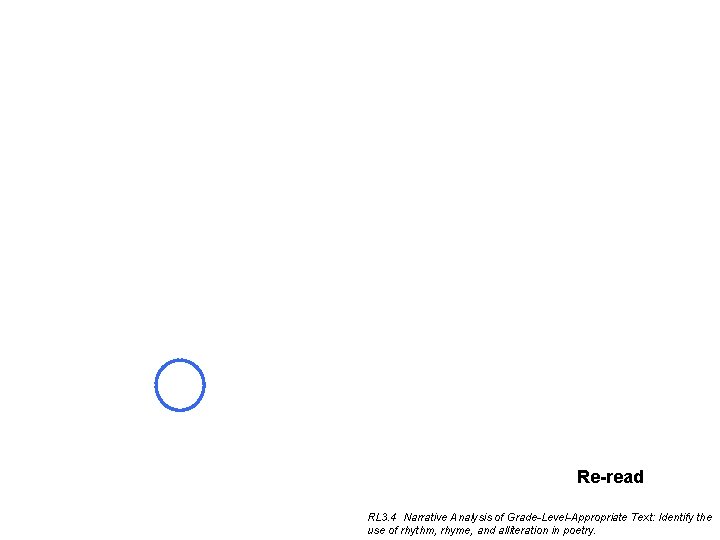 Re-read RL 3. 4 Narrative Analysis of Grade-Level-Appropriate Text: Identify the use of rhythm, Re-read RL 3. 4 Narrative Analysis of Grade-Level-Appropriate Text: Identify the use of rhythm,