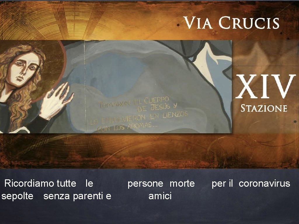 Ricordiamo tutte le sepolte senza parenti e persone morte amici per il coronavirus 