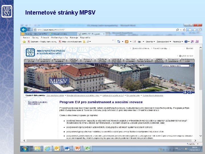 Internetové stránky MPSV 26 