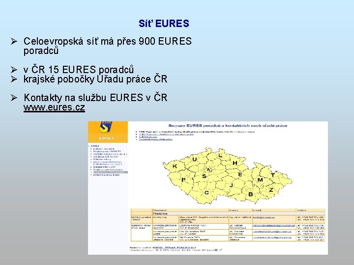 Síť EURES Ø Celoevropská síť má přes 900 EURES poradců Ø v ČR 15