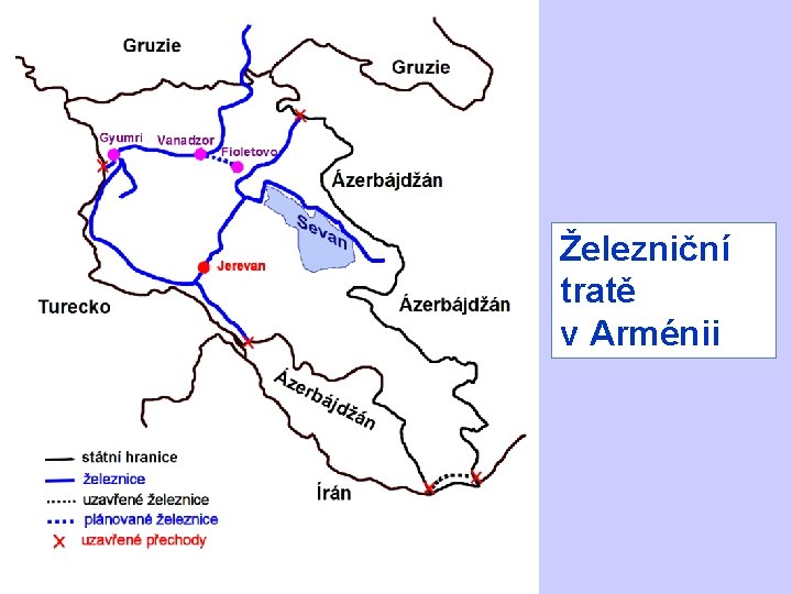 Železniční tratě v Arménii 