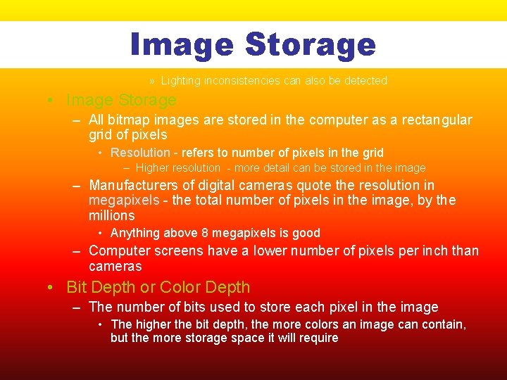 Image Storage » Lighting inconsistencies can also be detected • Image Storage – All