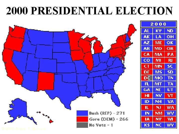 2000 PRESIDENTIAL ELECTION 