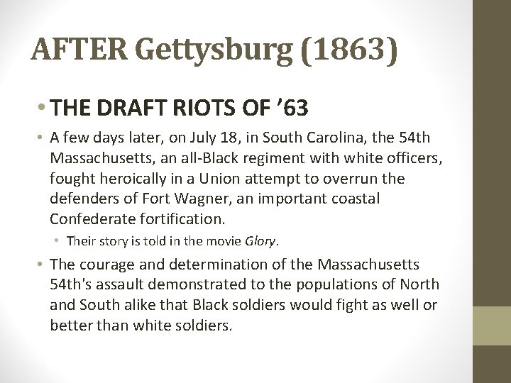 AFTER Gettysburg (1863) • THE DRAFT RIOTS OF ’ 63 • A few days AFTER Gettysburg (1863) • THE DRAFT RIOTS OF ’ 63 • A few days