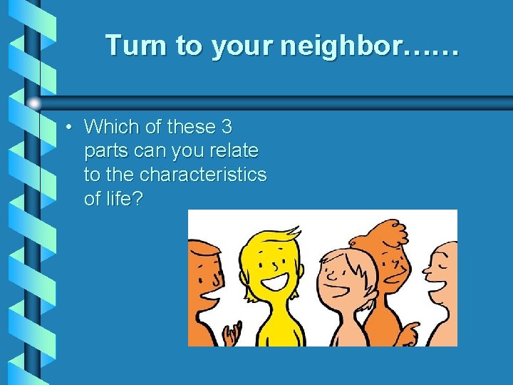 Turn to your neighbor…… • Which of these 3 parts can you relate to