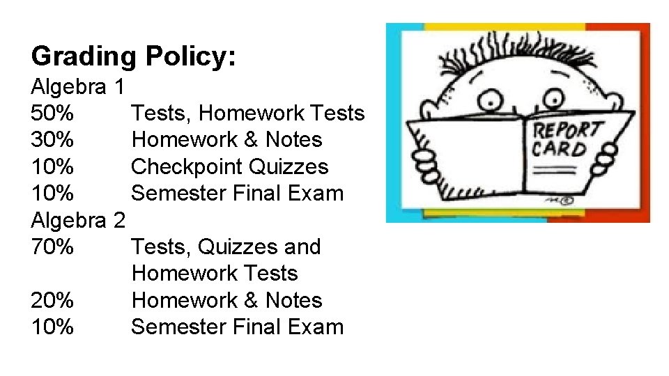 Grading Homework Guide By How Many Problems Welcome Back to School Algebra 1 2 Course
