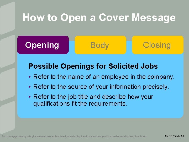 How to Open a Cover Message Opening Body Closing Possible Openings for Solicited Jobs