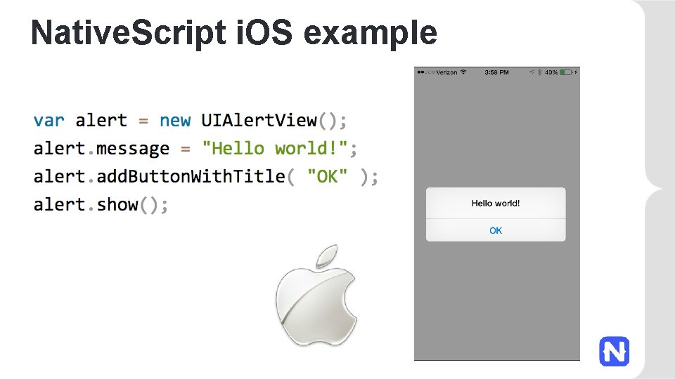 Native. Script i. OS example 