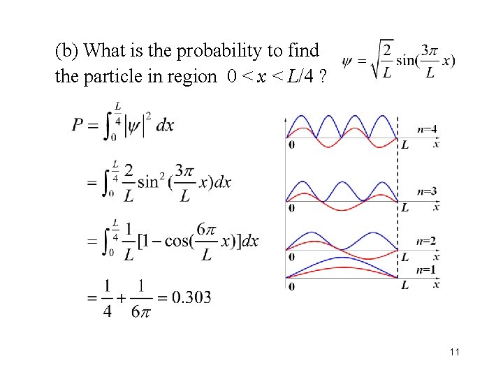 (b) What is the probability to find the particle in region 0 < x