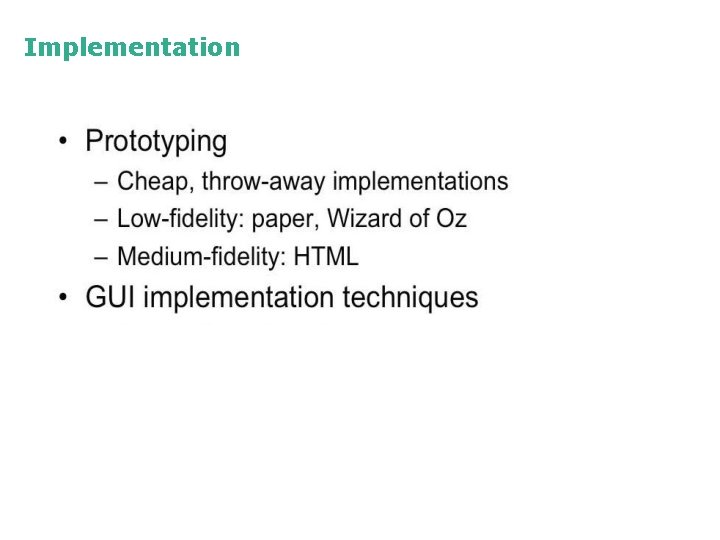 Implementation Implementation