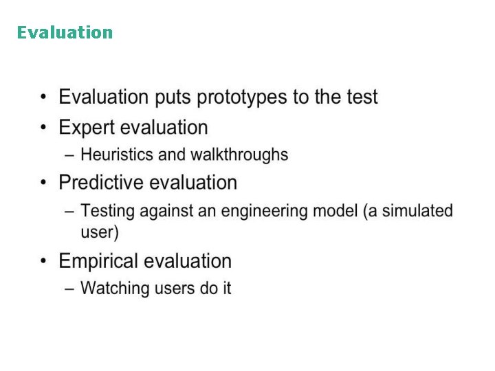Evaluation Evaluation