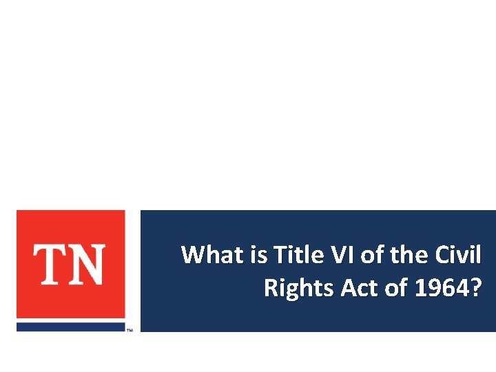 What is Title VI of the Civil Rights Act of 1964? 
