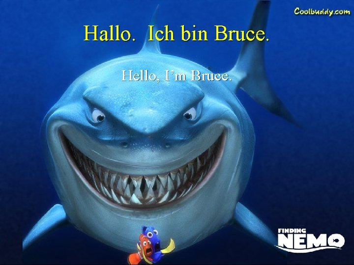 Hallo. Ich bin Bruce. Hello, I’m Bruce. 