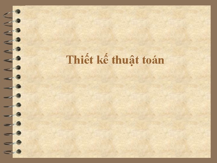 Thiết kế thuật toán 