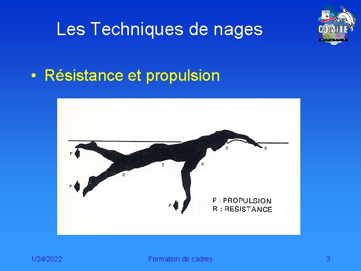 Les Techniques de nages • Résistance et propulsion 1/24/2022 Formation de cadres 3 