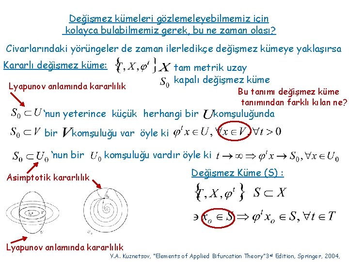 Değişmez kümeleri gözlemeleyebilmemiz için kolayca bulabilmemiz gerek, bu ne zaman olası? Civarlarındaki yörüngeler de