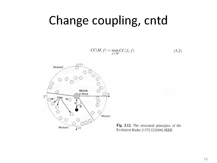 Change coupling, cntd 16 