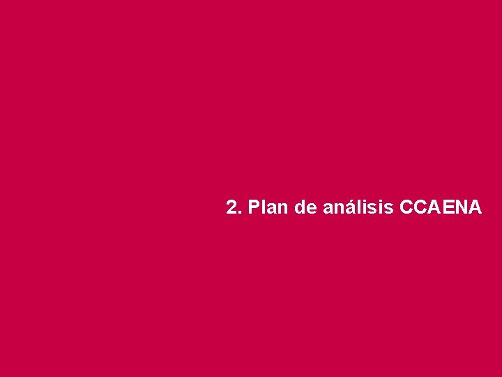 2. Plan de análisis CCAENA 