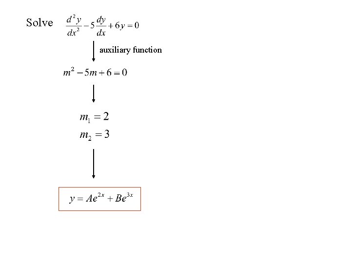 Solve auxiliary function 