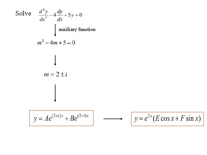 Solve auxiliary function 