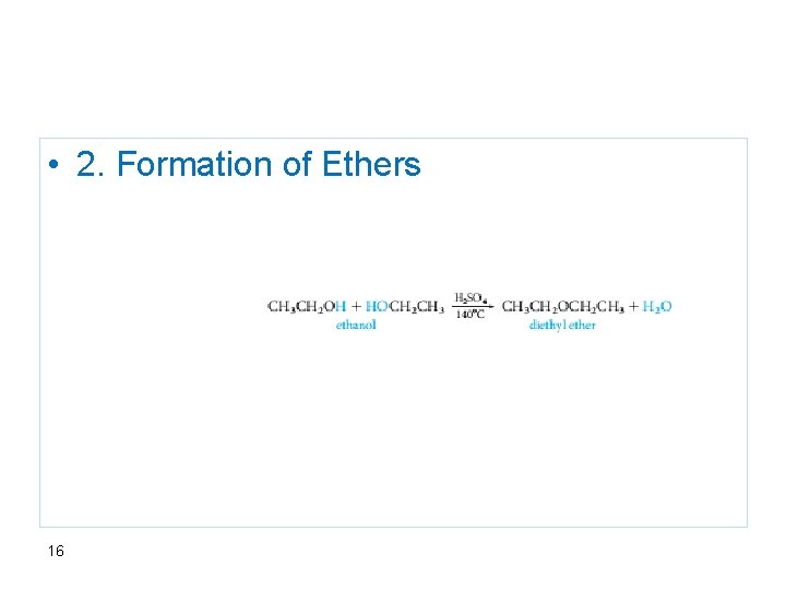  • 2. Formation of Ethers 16 