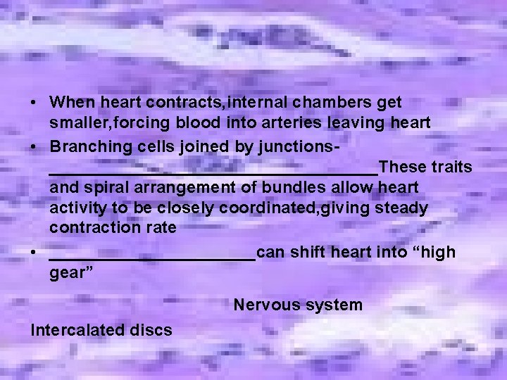 • When heart contracts, internal chambers get smaller, forcing blood into arteries leaving • When heart contracts, internal chambers get smaller, forcing blood into arteries leaving