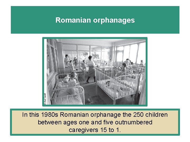 Romanian orphanages In this 1980 s Romanian orphanage the 250 children between ages one