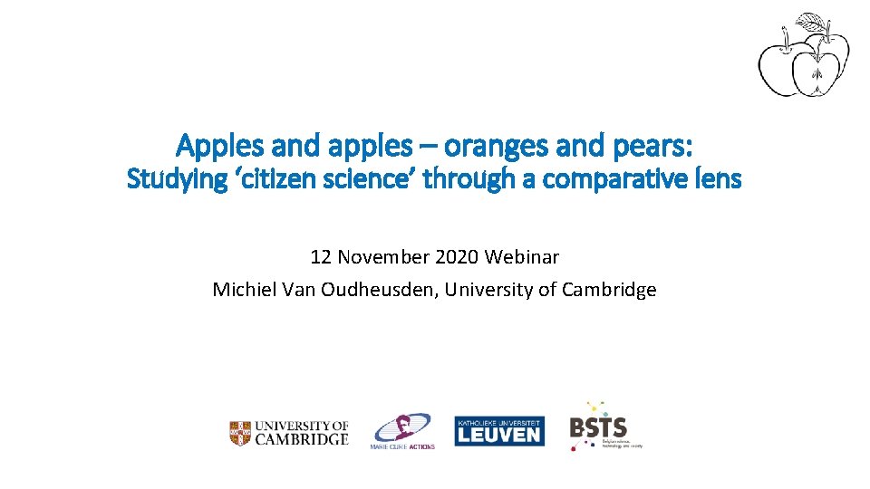 Apples and apples – oranges and pears: Studying ‘citizen science’ through a comparative lens