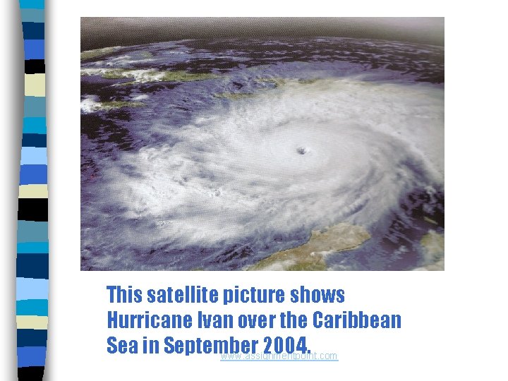 This satellite picture shows Hurricane Ivan over the Caribbean Sea in September 2004. www.