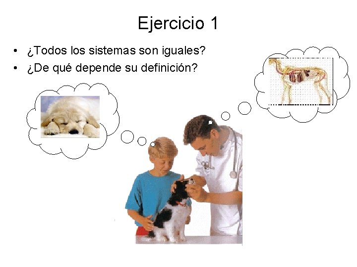 Ejercicio 1 • ¿Todos los sistemas son iguales? • ¿De qué depende su definición?
