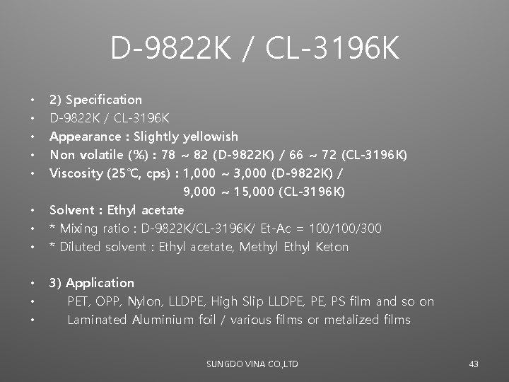 D-9822 K / CL-3196 K • • • 2) Specification D-9822 K / CL-3196