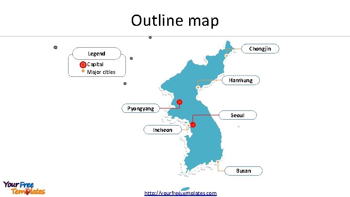 Outline map Chongjin Legend Capital Major cities Hamhung