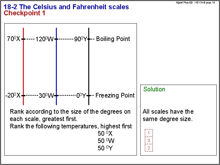 Aljalal-Phys 102 - 142 -Ch 18 -page 10 18 -2 The Celsius and Fahrenheit