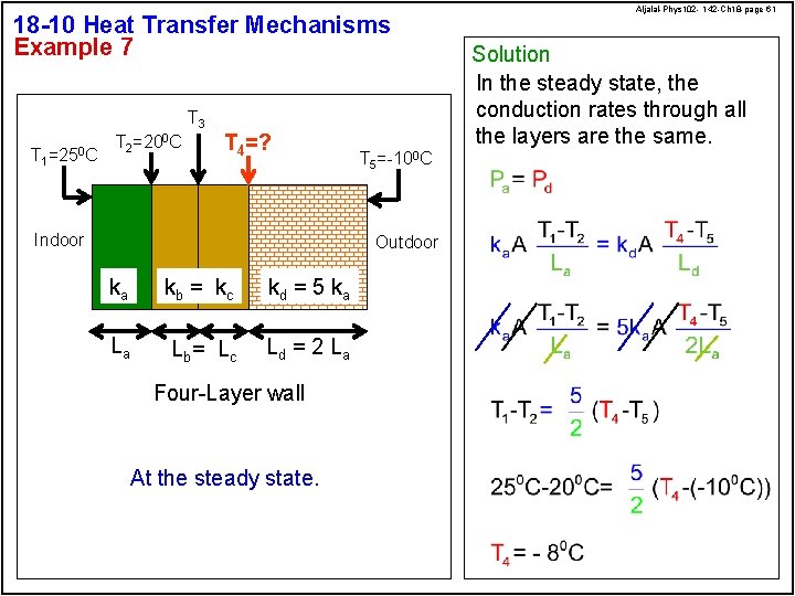 18 -10 Heat Transfer Mechanisms Example 7 T 3 T 1 =250 C T
