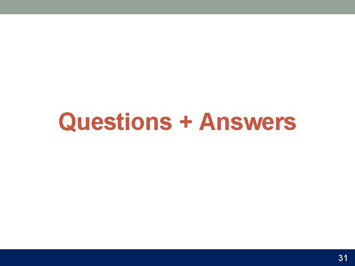 Questions + Answers 31 