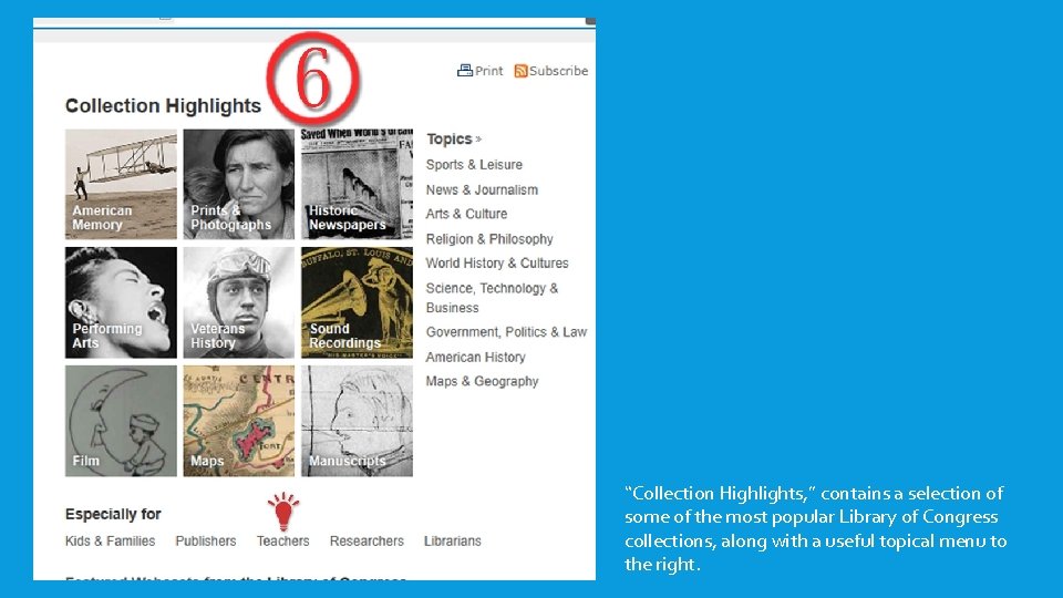 “Collection Highlights, ” contains a selection of some of the most popular Library of “Collection Highlights, ” contains a selection of some of the most popular Library of