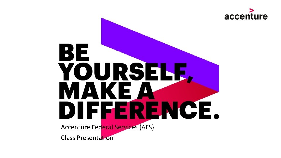 Accenture Federal Services (AFS) Class Presentation 