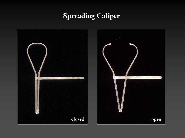Spreading Caliper closed open 
