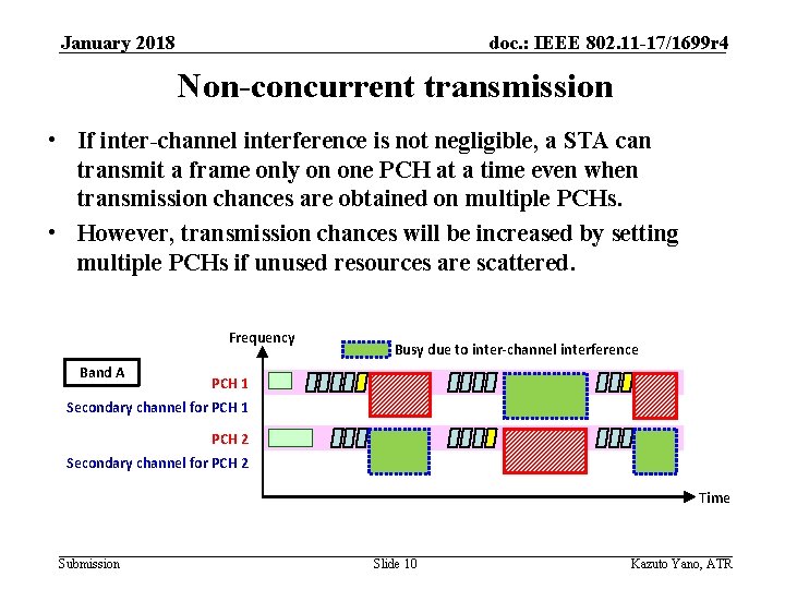 January 2018 doc. : IEEE 802. 11 -17/1699 r 4 Non-concurrent transmission • If