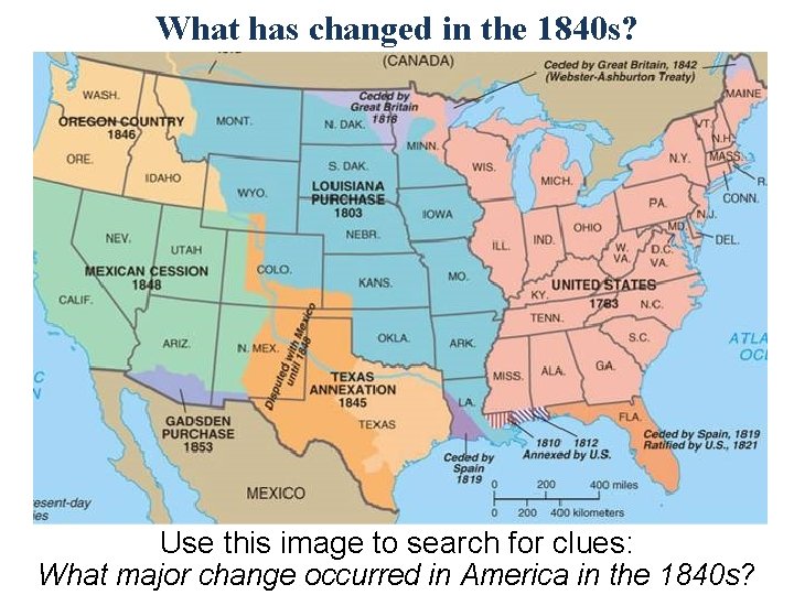 What has changed in the 1840 s? Use this image to search for clues: