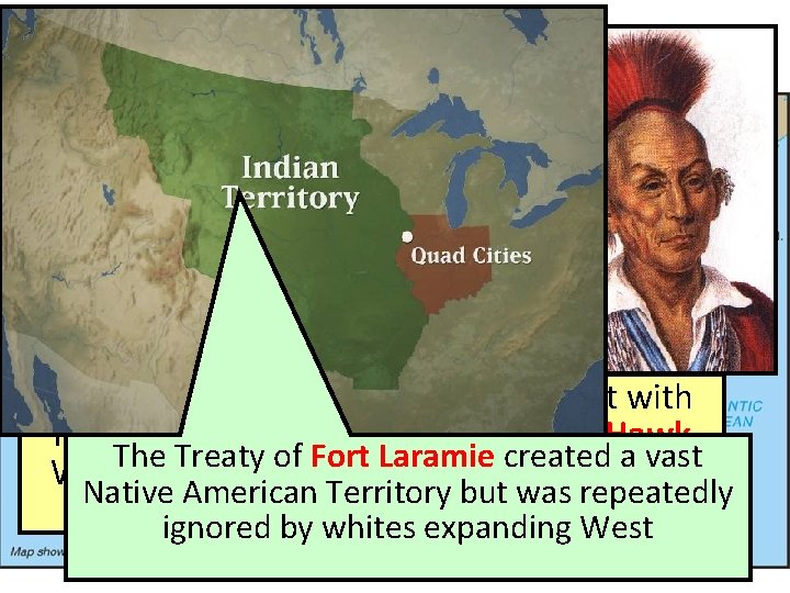 Westward Expansion Westward expansion brought conflict with Native Americans, such as the Black Hawk