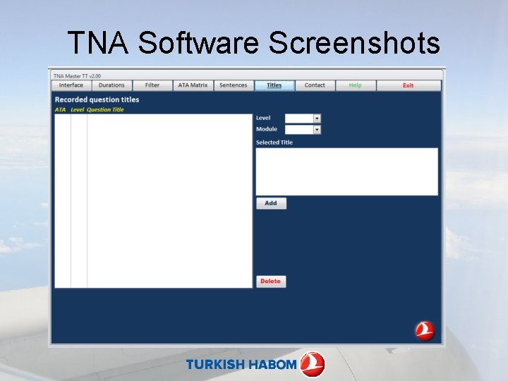 TNA Software Screenshots 