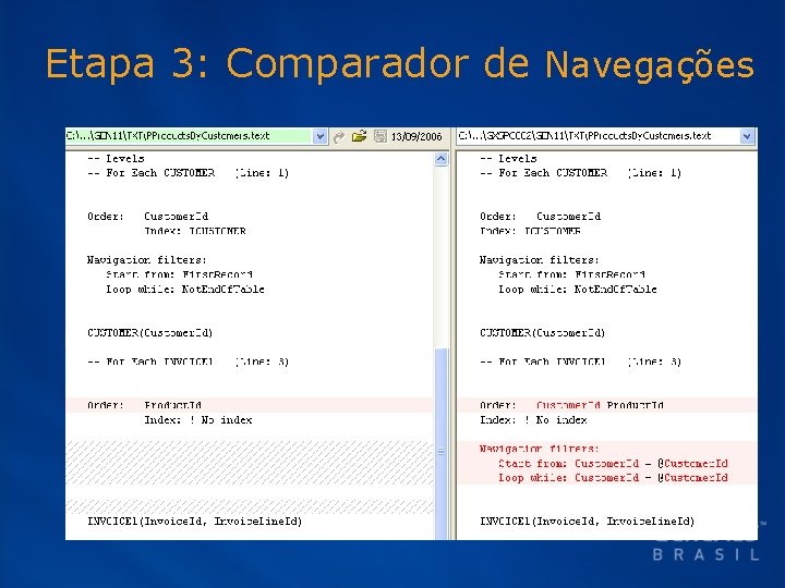 Etapa 3: Comparador de Navegações 