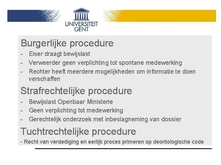 Burgerlijke procedure - Eiser draagt bewijslast - Verweerder geen verplichting tot spontane medewerking -