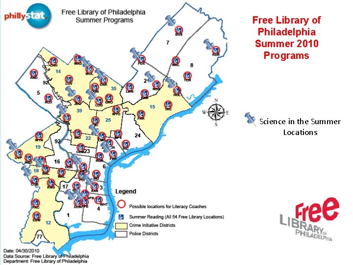 Free Library of Philadelphia Summer 2010 Programs Science in the Summer Locations 1/24/2022 