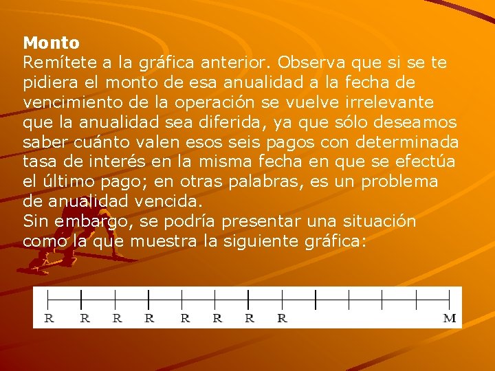 Monto Remítete a la gráfica anterior. Observa que si se te pidiera el monto Monto Remítete a la gráfica anterior. Observa que si se te pidiera el monto