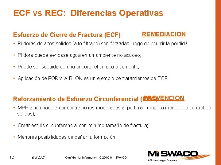 ECF vs REC: Diferencias Operativas Esfuerzo de Cierre de Fractura (ECF) REMEDIACION • Píldoras